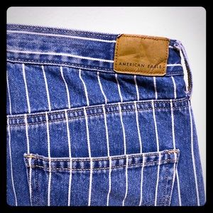 American Eagle Striped Mom Jeans